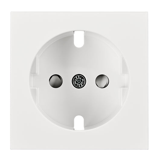 Socket cover with safety shutter, VISIO S 55, white