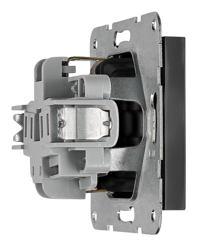Socket with title block, safety shutter, anthracite
