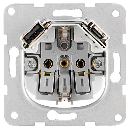 Insert priză USB A+C, 2.1A, antracit