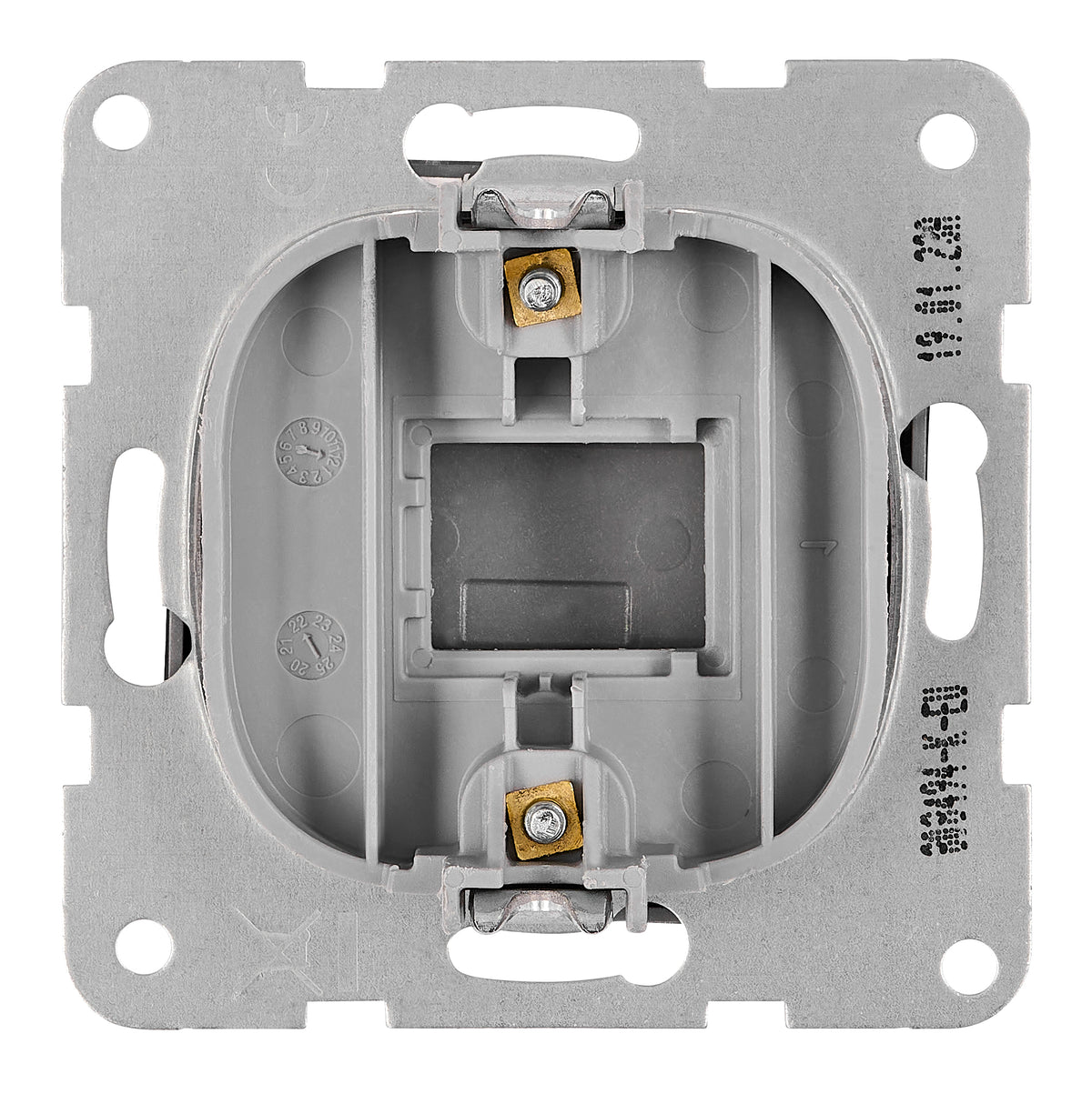 Mască oarbă, capac retractabil, placa de suport metalică, an