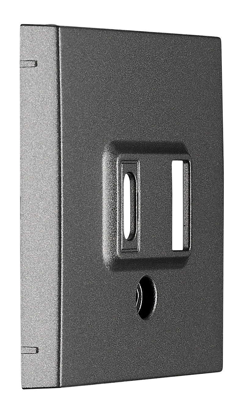 USB charger A+C socket cover, anthracite