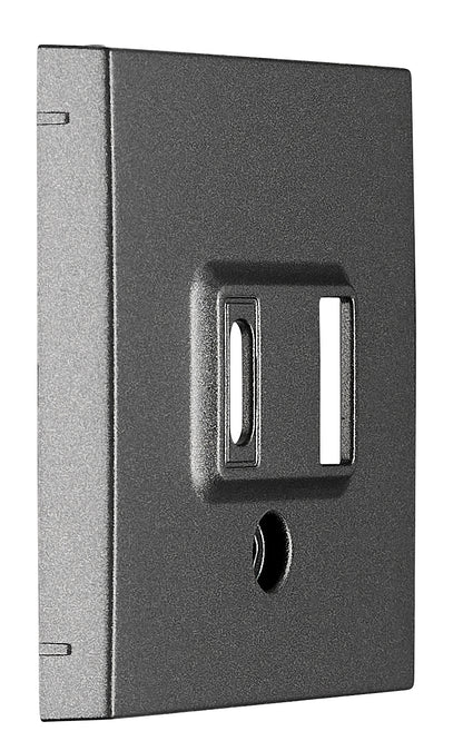 USB charger A+C socket cover, anthracite
