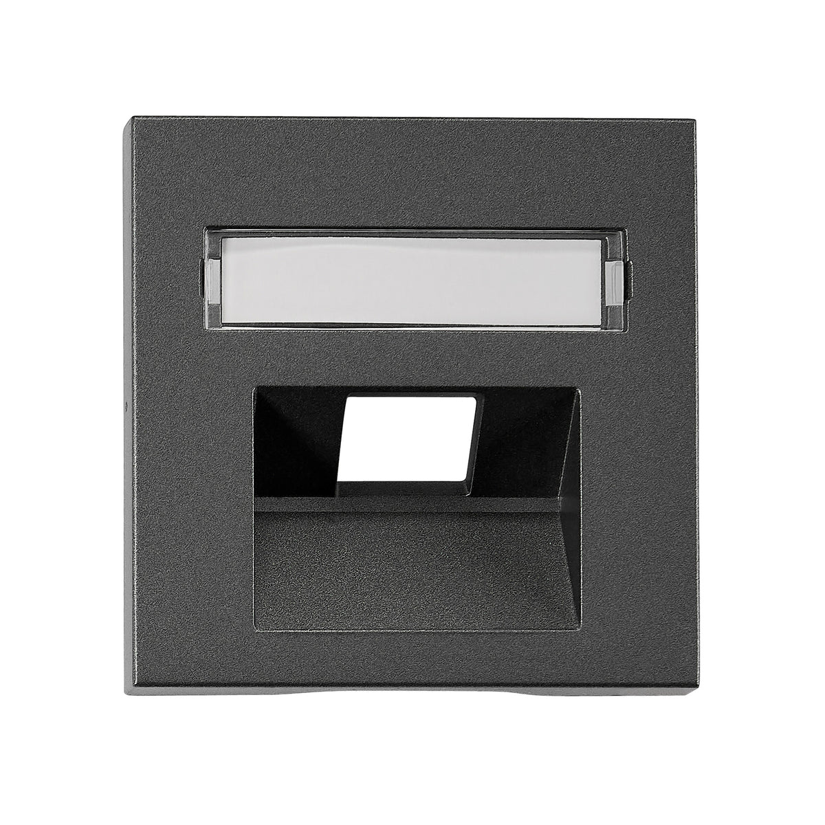Mască RJ45, 1 port, UAE, cu etichetă, antracit