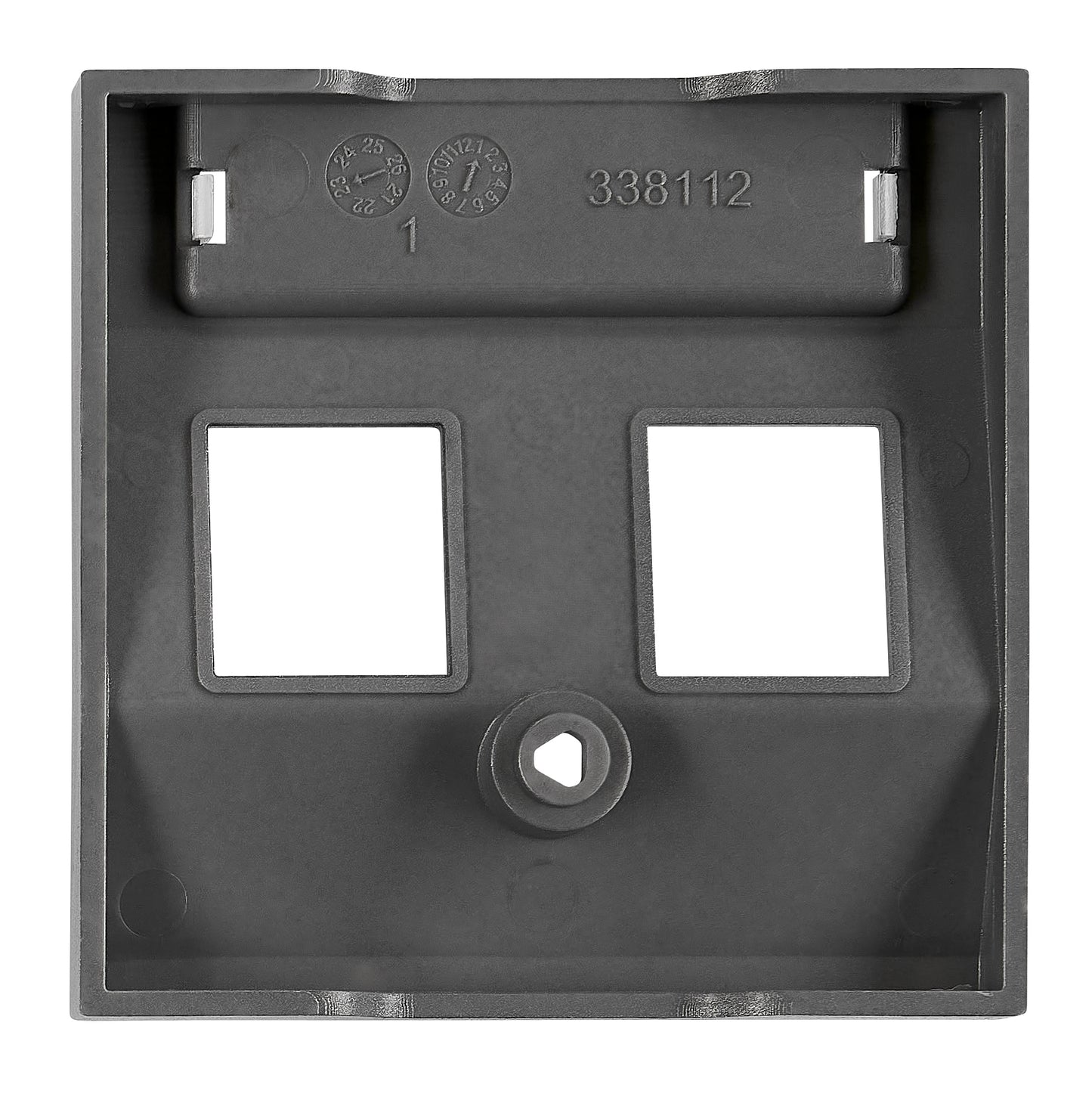 Mască 2*RJ45 ToollessLine, antracit
