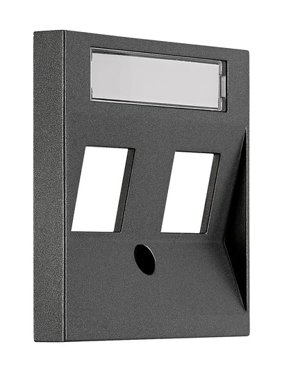 Mască 2*RJ45 ToollessLine, antracit