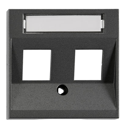 Mască 2*RJ45 ToollessLine, antracit