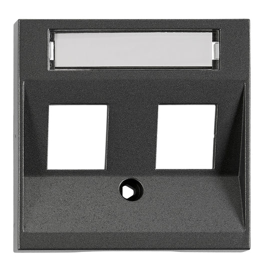 Mască 2*RJ45 ToollessLine, antracit