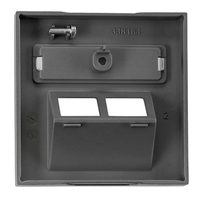 Mască 2*RJ45, antracit