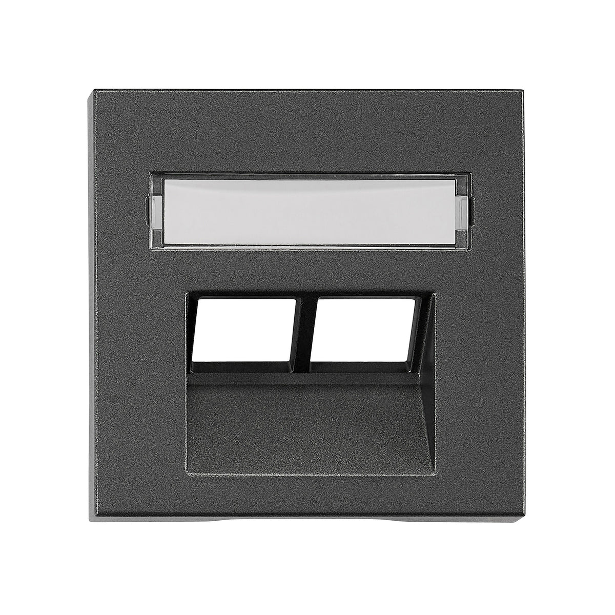 Mască 2*RJ45, antracit