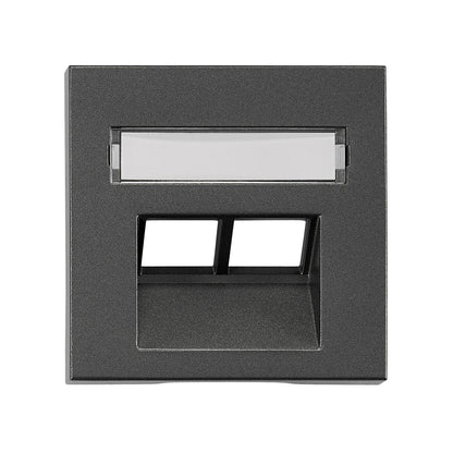 Mască 2*RJ45, antracit