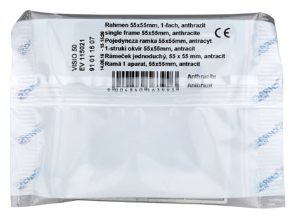 Ramă pentru 1 aparat cu dimensiuni de 55x55mm, antracit