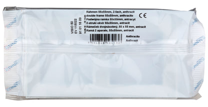 Ramă pentru 2 aparate cu dimensiuni de 55x55mm, antracit