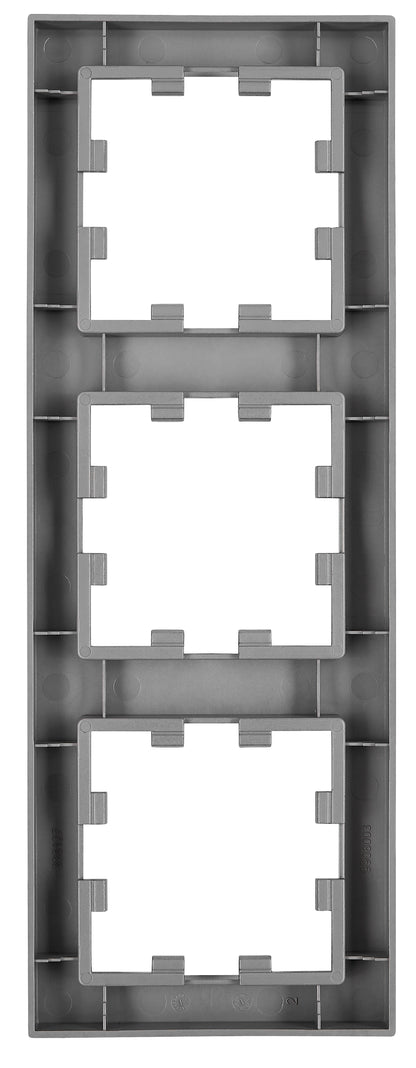 Ramă 3 aparate, Design CUBIC, antracit