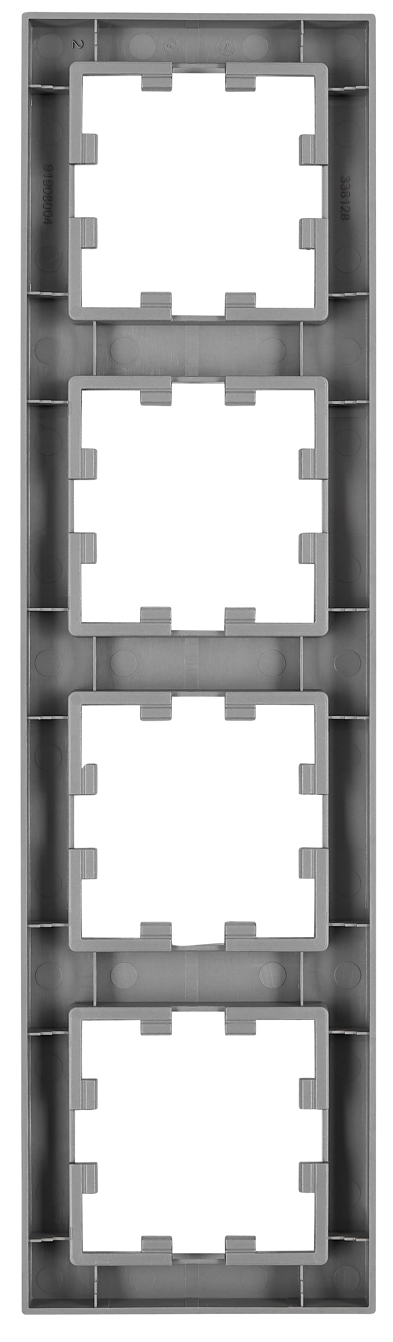 Ramă 4 aparate, Design CUBIC, antracit