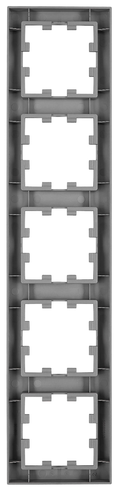 Ramă 5 aparate, Design CUBIC, antracit