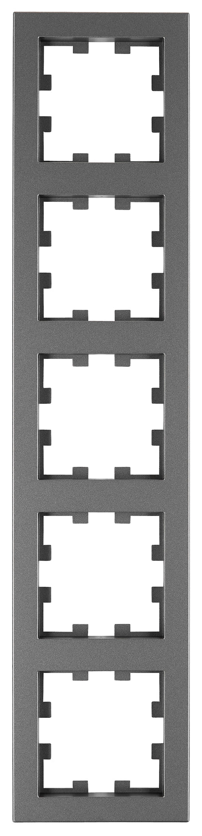 Ramă 5 aparate, Design CUBIC, antracit