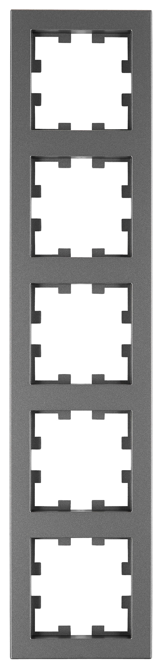 Ramă 5 aparate, Design CUBIC, antracit