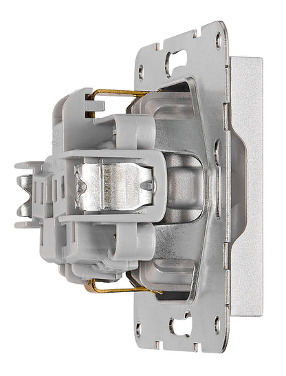 Insert priză, contacte de protecție, protecție IP2XC, argint
