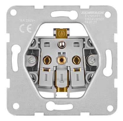 Insert priză cu Pin PE și cu protecție IP2XC, argintiu