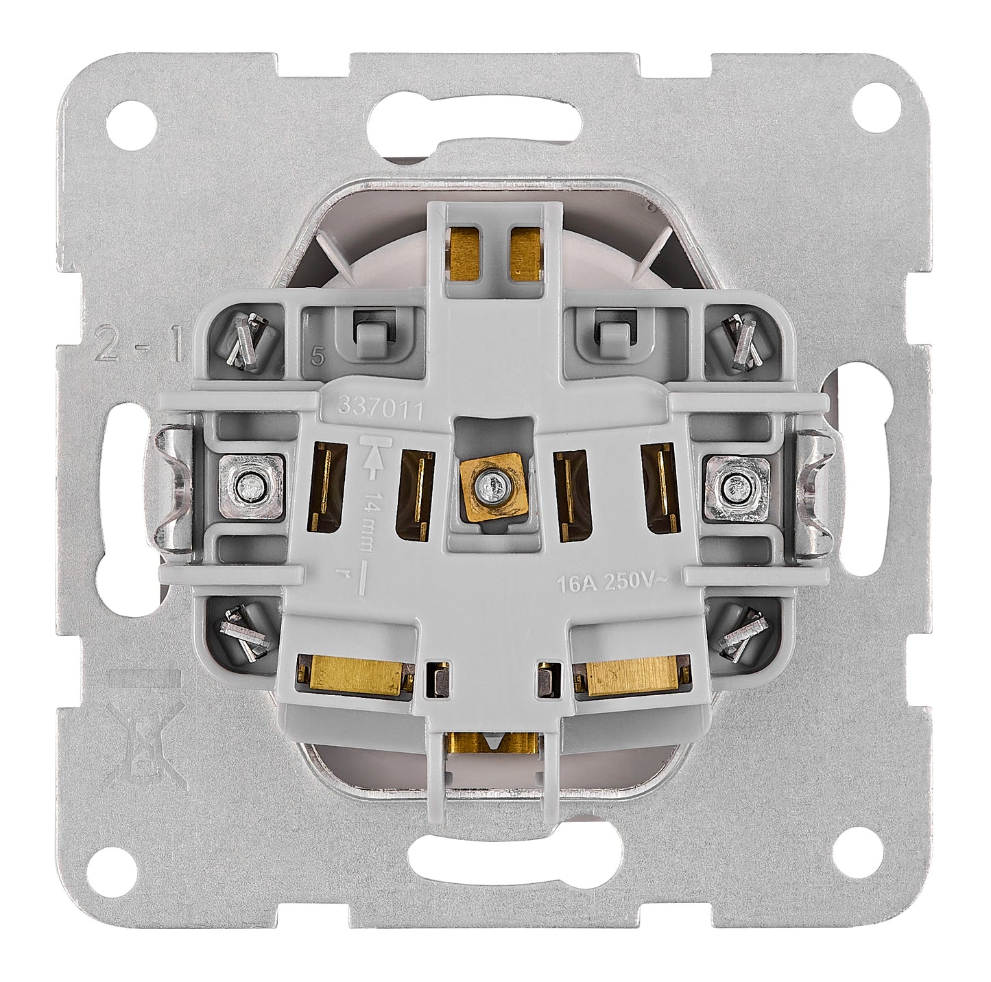 Insert priză cu Pin PE și cu protecție IP2XC, argintiu