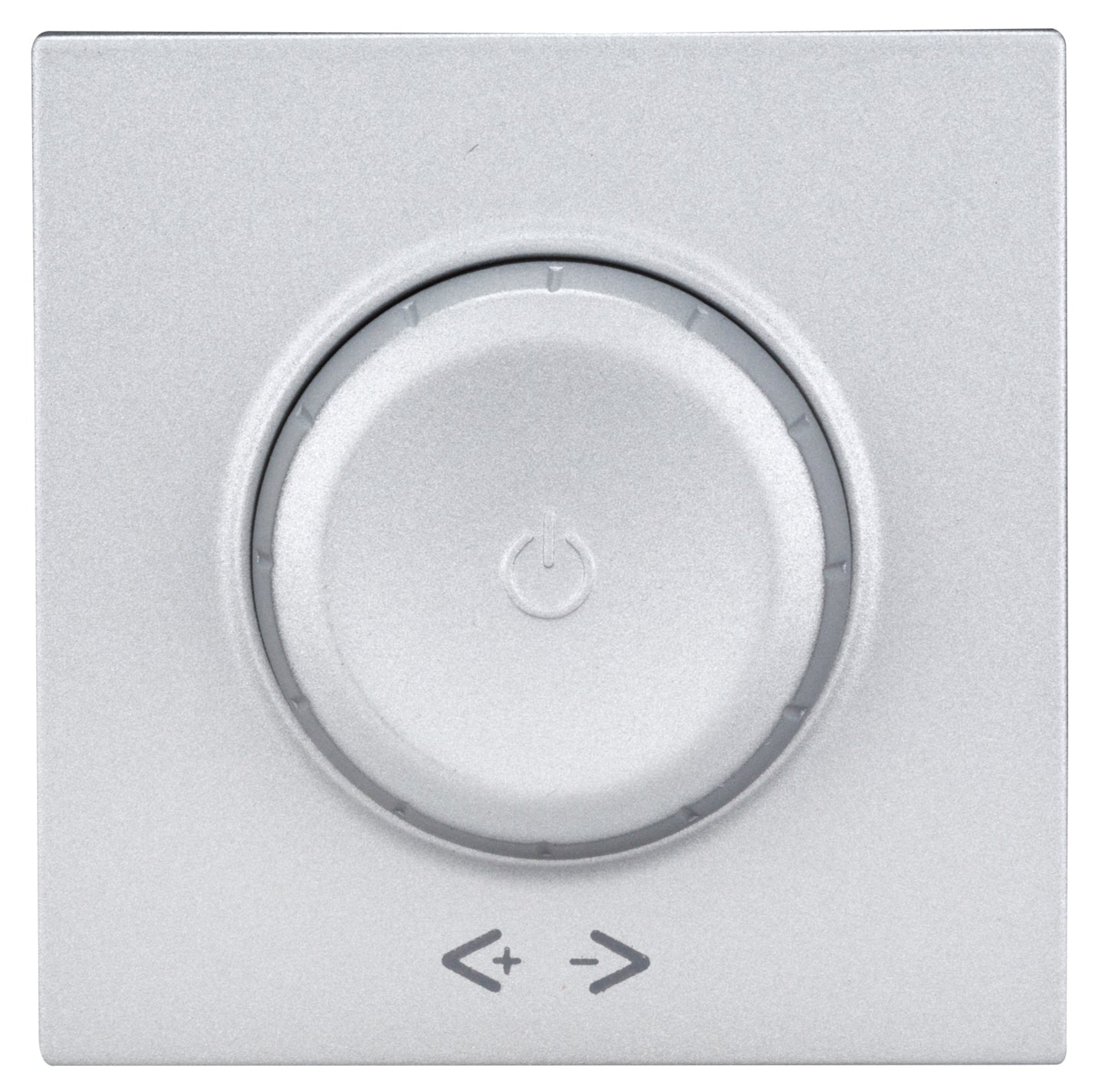 Placă frontală dimmer cu buton rotativ, argintiu