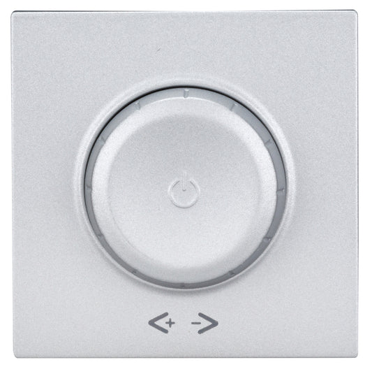 Placă frontală dimmer cu buton rotativ, argintiu