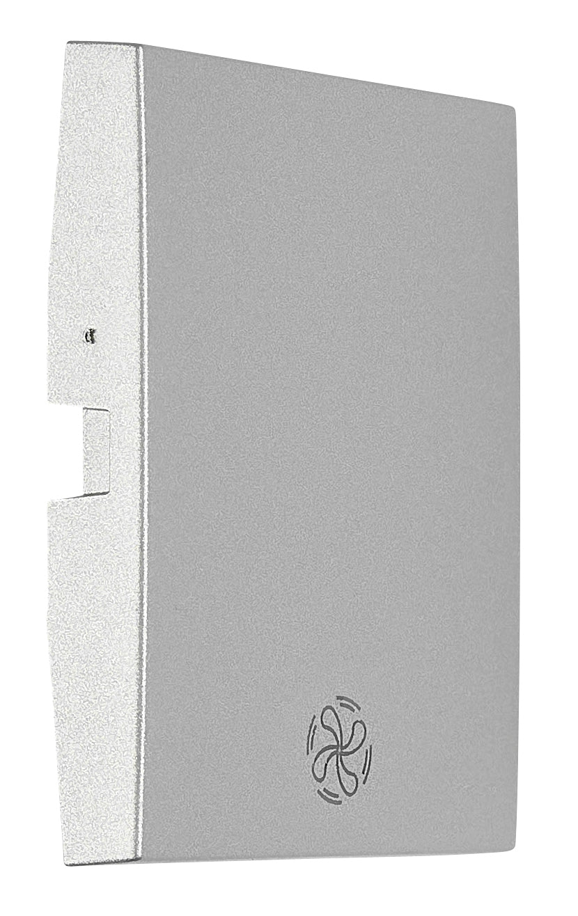 Clapetă cu simbol ventilator, argintiu