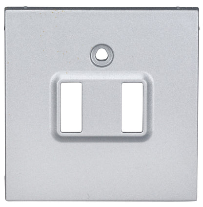 Mască priză dublă de încărcare USB, argintiu