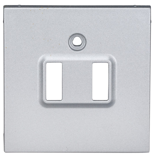 Mască priză dublă de încărcare USB, argintiu