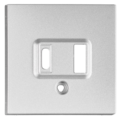 USB charger A+C socket cover, silver