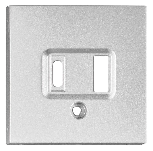 USB charger A+C socket cover, silver
