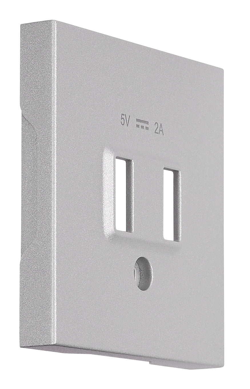 Mască frontală încărcare USB, argintie