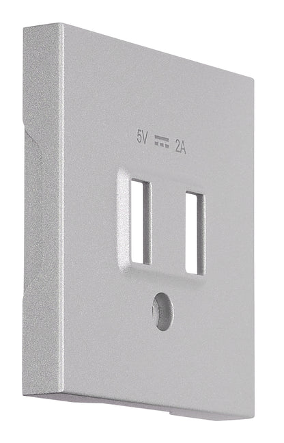 Mască frontală încărcare USB, argintie