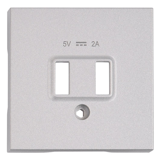 Mască frontală încărcare USB, argintie