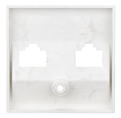 Mască pentru priză 2xRJ45 TOOLLESS LINE, argintiu