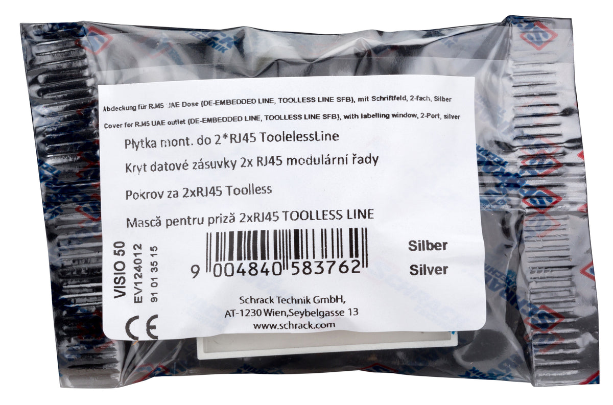 Capac priză RJ45 (DE-EMBEDDED LINE,TOOLLESS LINE SFB),argint