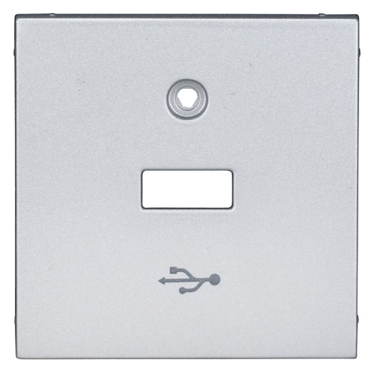 Mască pentru priză USB, argintiu