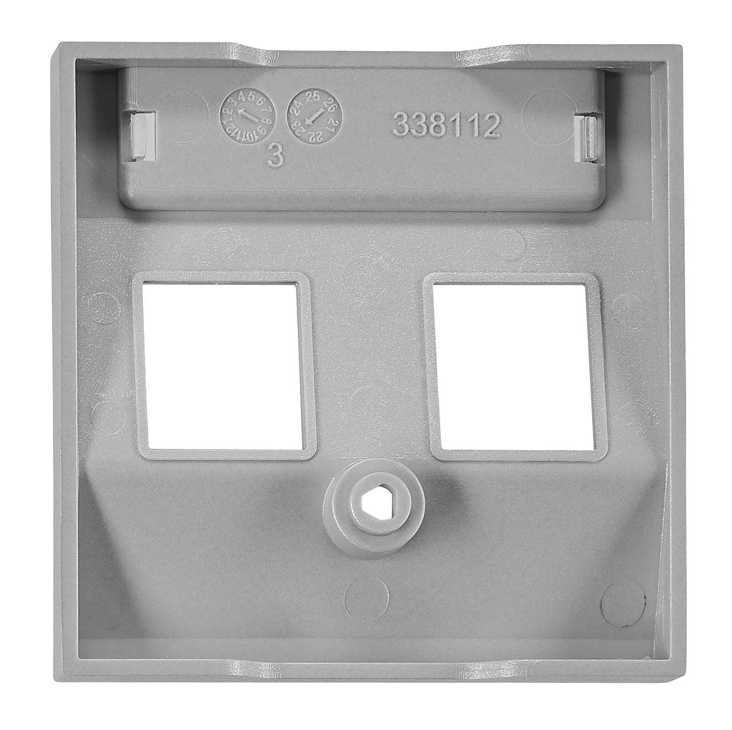 Mască 2*RJ45 ToollessLine, argintie