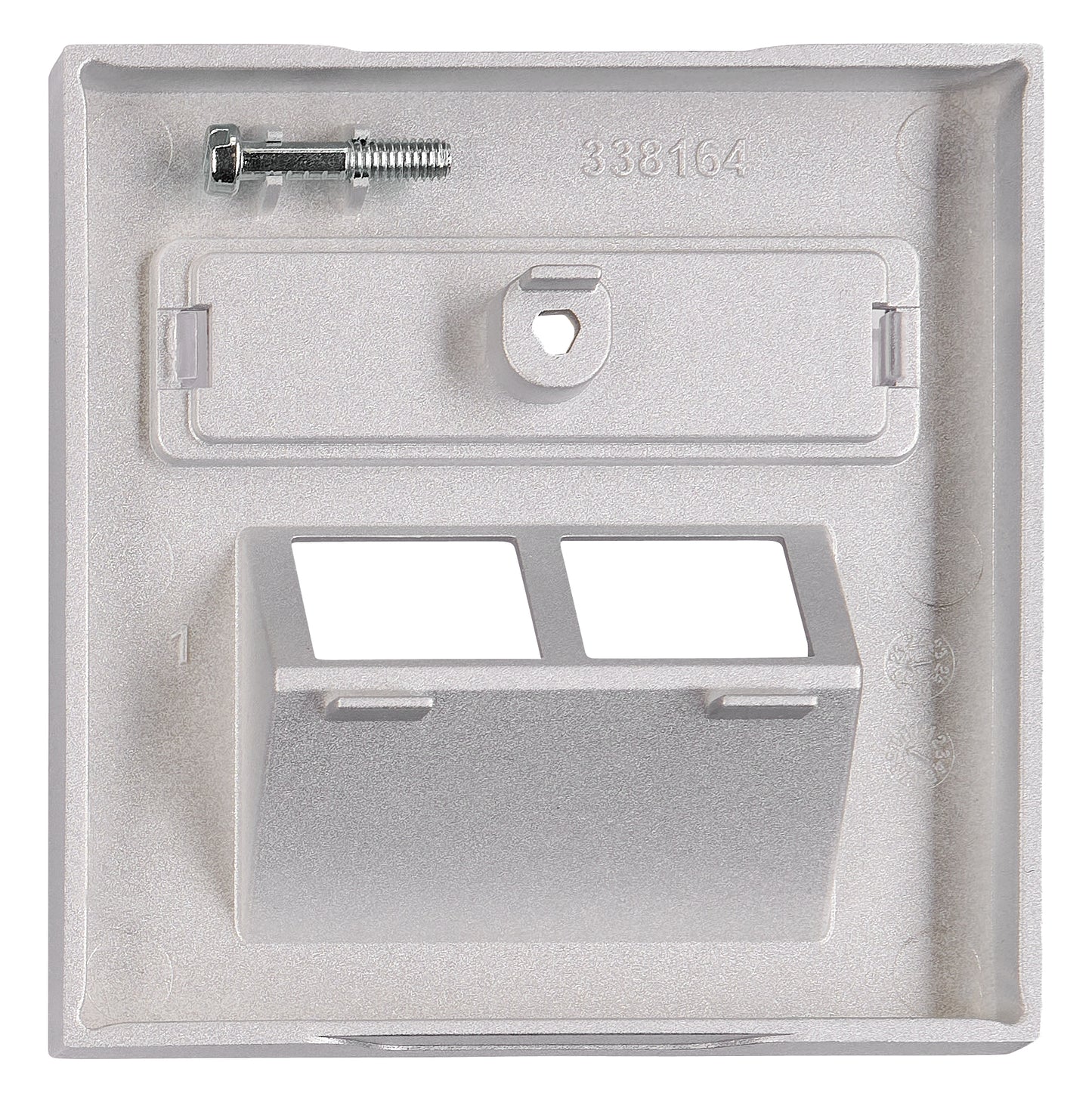 Mască 2*RJ45, argintie