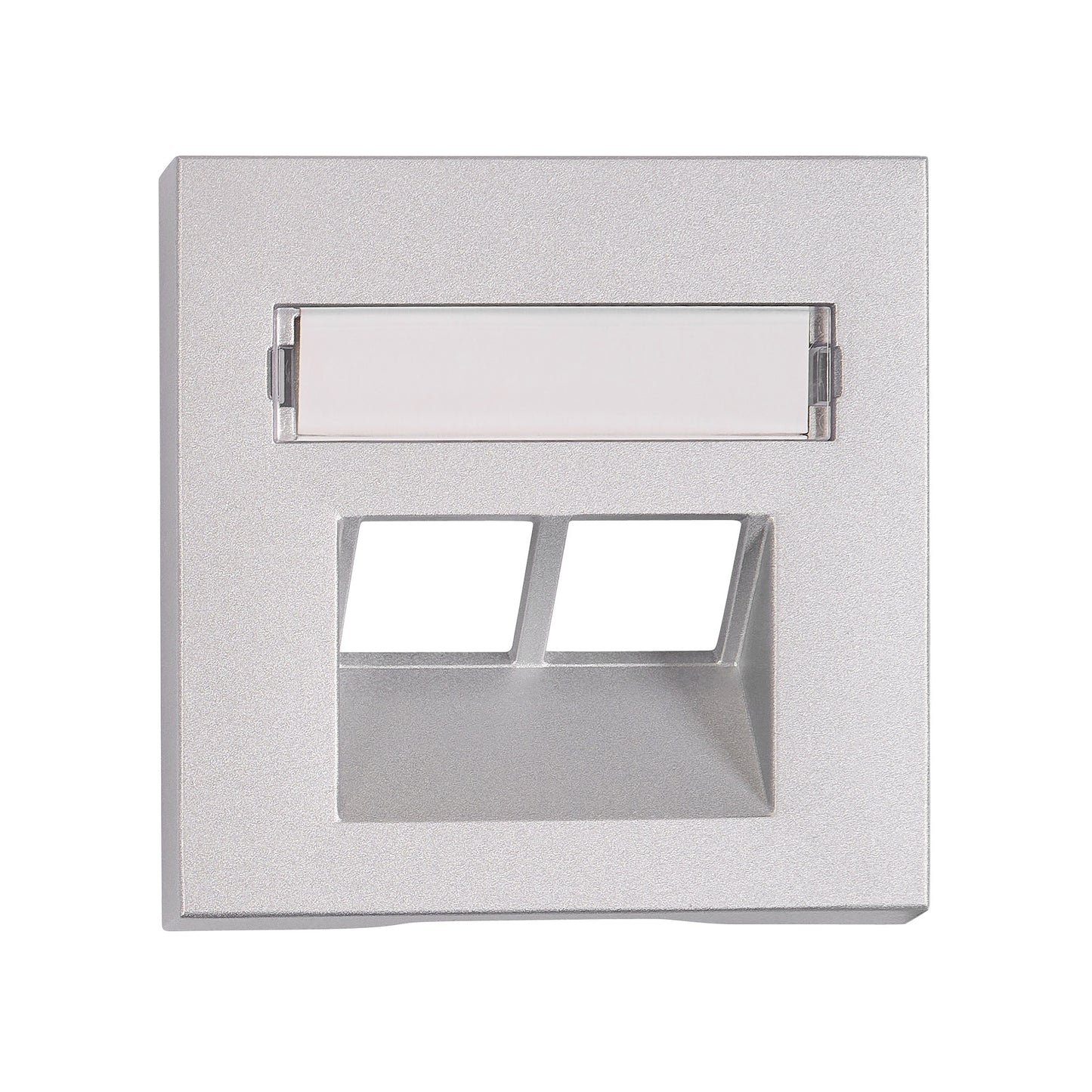 Mască 2*RJ45, argintie