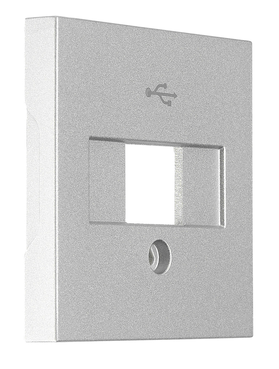 Mască Priză USB, argintie, argintie