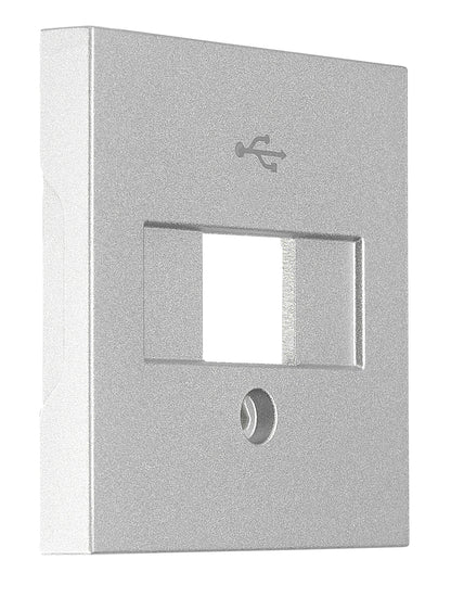 Mască Priză USB, argintie, argintie