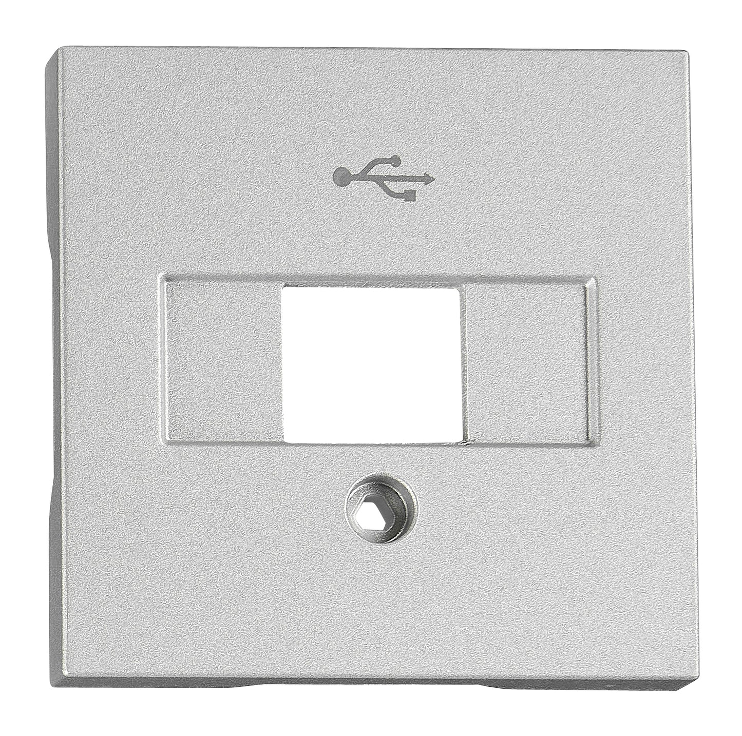 Mască Priză USB, argintie, argintie