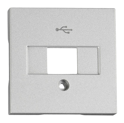 Mască Priză USB, argintie, argintie