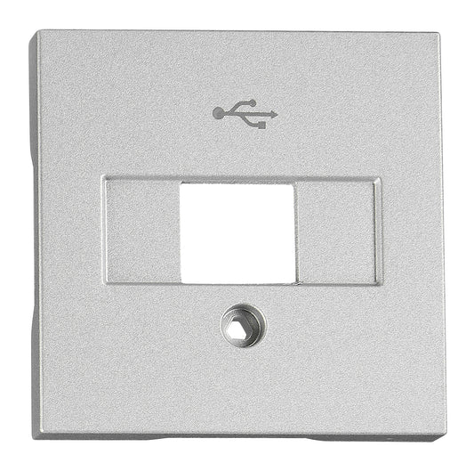 Mască Priză USB, argintie, argintie