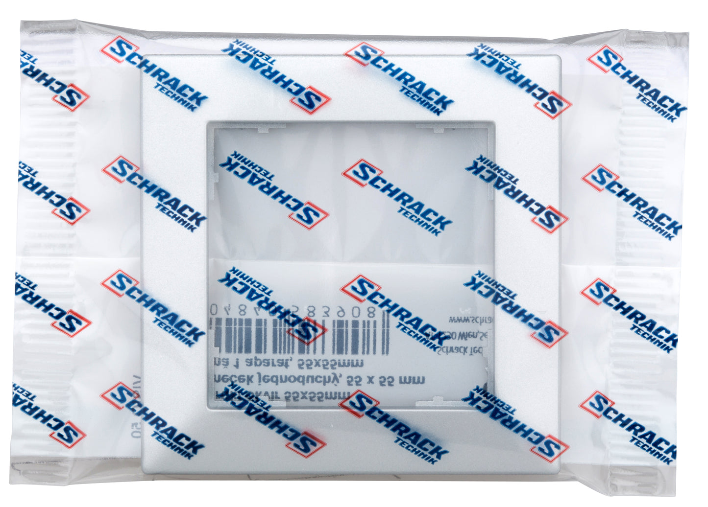 Ramă pentru 1 aparat cu dimensiuni de 55x55mm, argintie