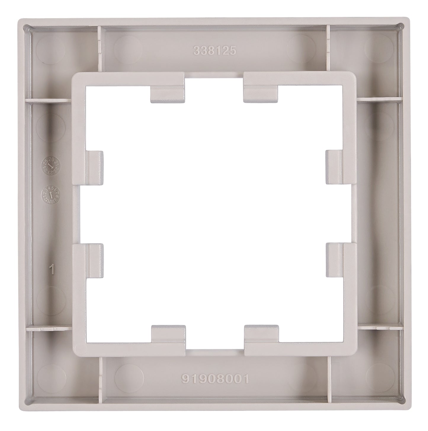 Ramă 1 aparat, Design CUBIC, argintie