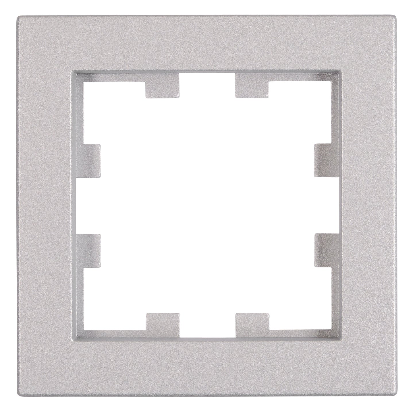 Ramă 1 aparat, Design CUBIC, argintie