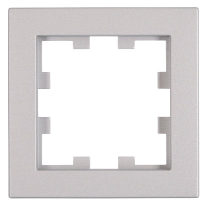 Ramă 1 aparat, Design CUBIC, argintie
