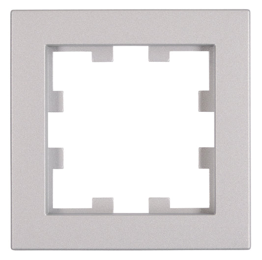 Ramă 1 aparat, Design CUBIC, argintie